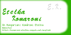 etelka komaromi business card